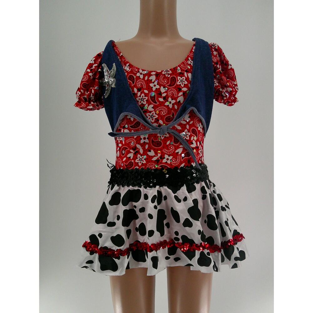 Dance Costume Gallery 15807 Small Child Red Skirt Jazz Sequin Western Cowgirl